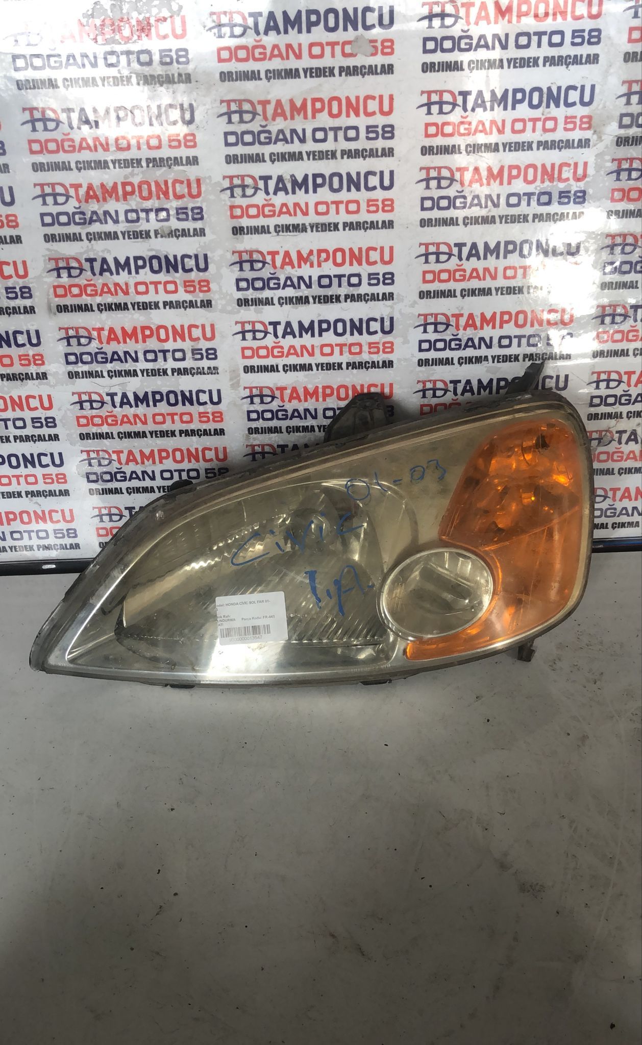 HONDA CVC SOL FAR ORJNAL IKMA 01-03